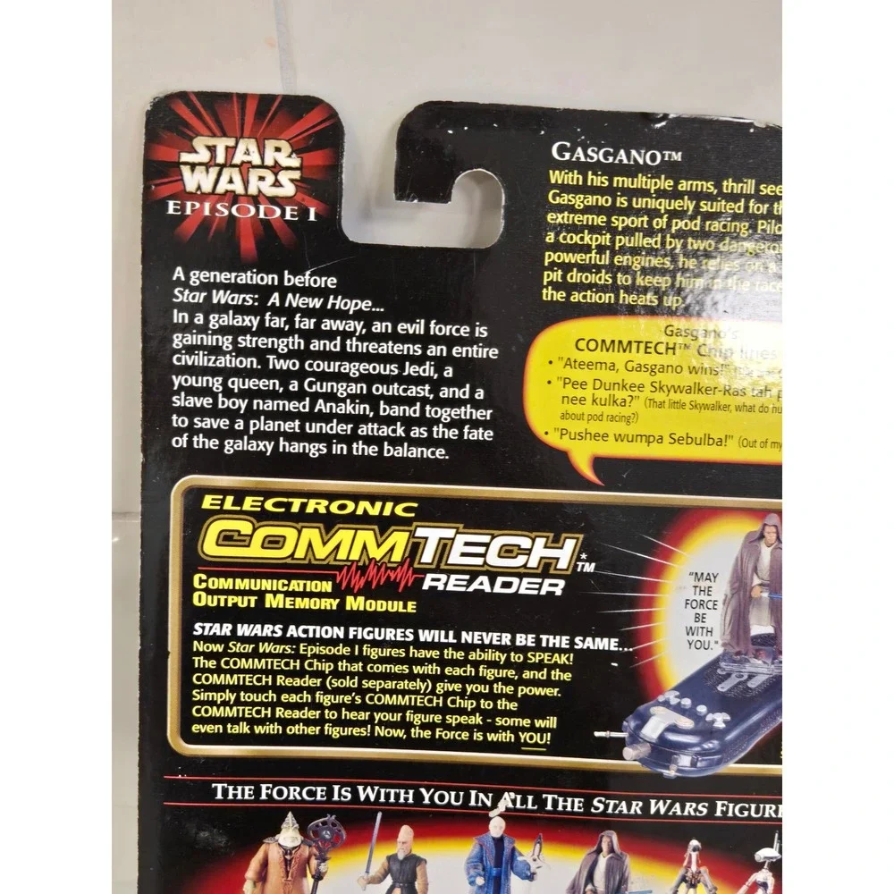 Star Wars Episode I Gasgano with Pit Droid Action Figure CommTech Chip 98 Hasbro